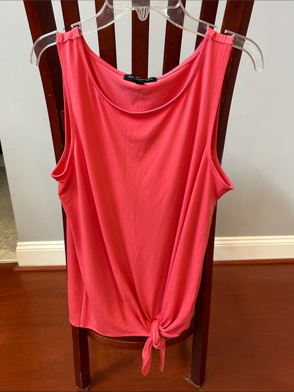 LOFT Coral Tie-Knot Sleeveless Tank